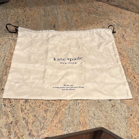 Kate Spade cream silky draw string dust bag - Picture 2 of 4